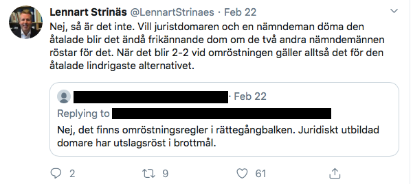 Lennart Strinäs Twitter