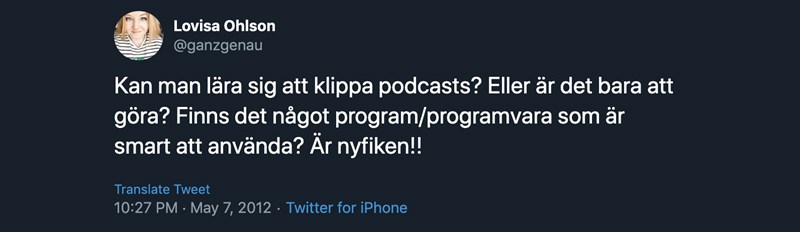 Lovisa Ohlson tweet